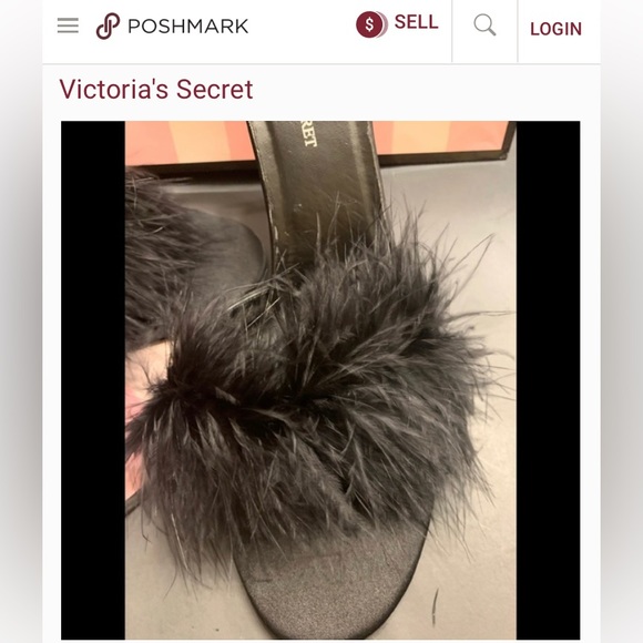 REDUCED! Victoria’s Secret satin/ostrich slippers - Picture 11 of 14